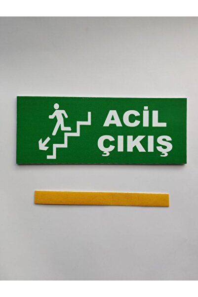 Acil Çıkış Tabelası Merdiven Sol Aşağı