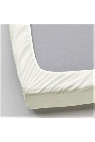 Kotonia Home Bed Set Cover With Elastic 100×200 20cm 1 Pillowcase 50×70cm, Cotton Jersey, Beige