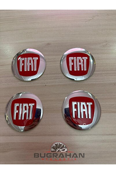 OEM Fiat Alüminyum Jant Göbeği Arma Yapıştırma Sticker 55-56 Mm