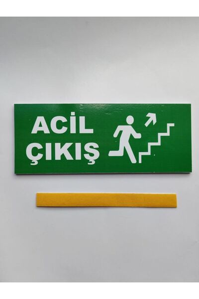 Makri Acil Çıkış Tabelası Merdiven Sağ Yukari