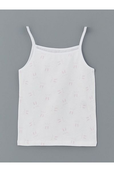 LC Waikiki Lcw Kids White Square Collar Girls' Undershirt