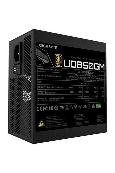 Gigabyte Sursa GIGABYTE UD850GM, 80+ Gold, 850W, Full Modulara