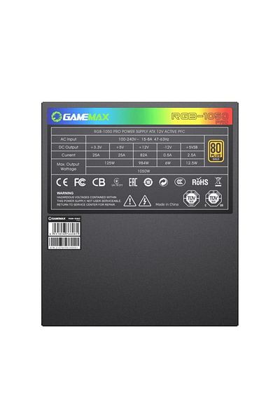 GAMEMAX Sursa Gamemax RGB-PRO Modular, 80+ Gold, RGB, 1050W
