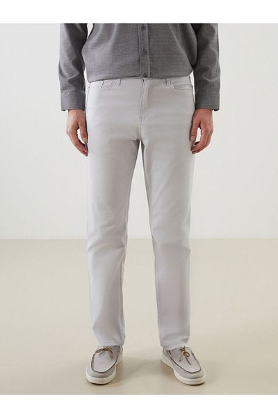 LC Waikiki Lcwaikiki Classic Gray Standard Fit Gabardine Men's Chino Trousers
