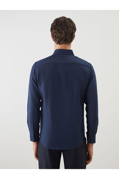 LC Waikiki SOUTHBLUE Lacivert Slim Fit Uzun Kollu Erkek Gömlek