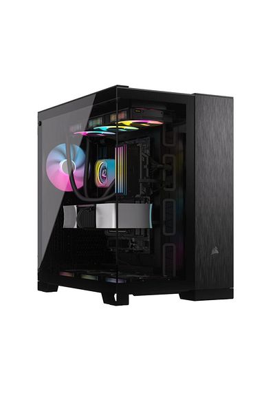 Corsair Carcasa CORSAIR 6500X DUAL CHAMBER OBSIDIAN ALUMINIUM, Mid Tower (Negru)