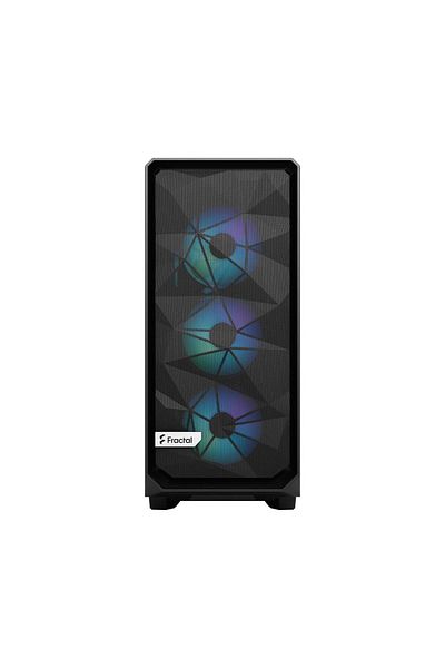 Fractal Design Carcasa Fractal Design Meshify 2 Compact Lite RGB, Middle Tower, fara sursa, ATX (Negru)