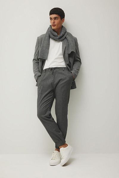 DeFacto Wool Look Jogger Pants - Lace-Up Waist, Elastic Leg, Pockets A8032Ax23Au