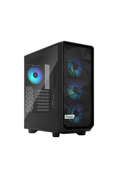 Fractal Design Carcasa Fractal Design Meshify 2 Compact Lite RGB, Middle Tower, fara sursa, ATX (Negru)
