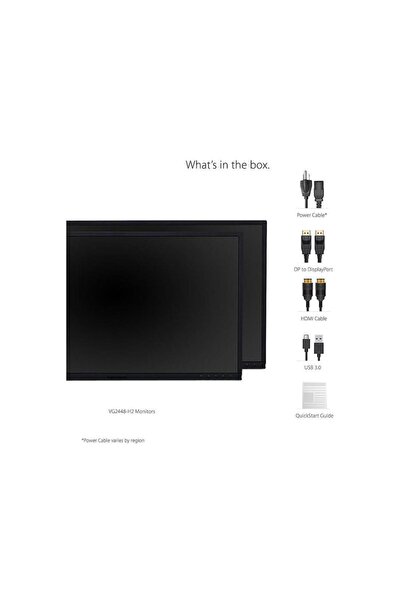 ViewSonic Monitor Kit two monitors IPS WLED ViewSonic 24" VG2448_H2 Full HD 1920x1080 VGA HDMI Speakers Black