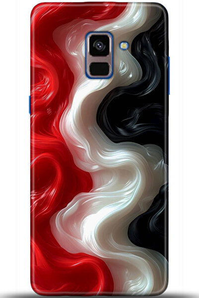 Noprin Samsung Galaxy A8 PLus 2018 Kılıf HD Baskılı Kılıf - Custody Series 5433