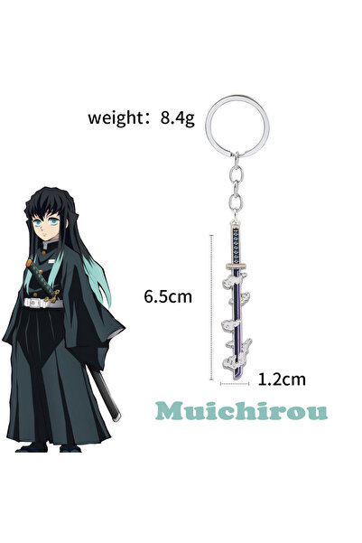 Choice Muichirou أنيمي شيطان القاتل السيف ميدالية مفاتيح معدنية Kimetsu no Ya...