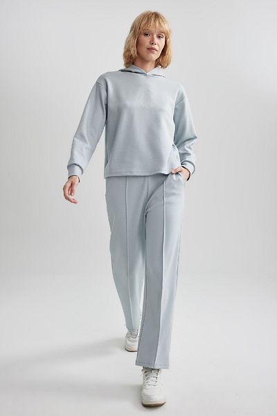 DeFacto Fit Cap Sweatshirt - Standard Sailor Fabric Sports Model A5626Ax23Au