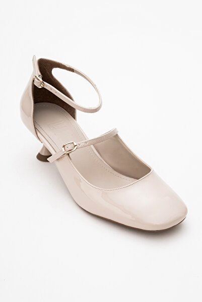 LuviShoes EMLY Екрю Руган Кют Бурунлу Жіночі туфлі на низьких підборах