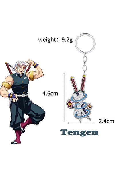 Choice Tengen أنيمي شيطان القاتل السيف ميدالية مفاتيح معدنية Kimetsu no Yaiba...
