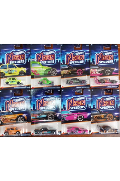 HOT WHEELS Neon Yarışçılar 8'li Set HLH72-979D