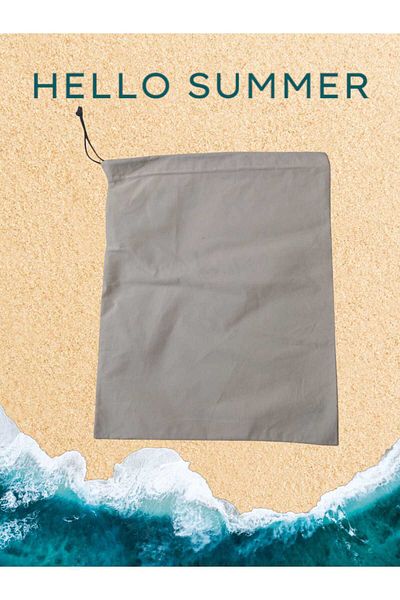 ilkadimbuklet Raw Cloth 46 Wire to Cotton Cotton Dirty Laundry Bag with Drawstring. 5-Star Hotel, Hostel, Apartment, Guesthouse