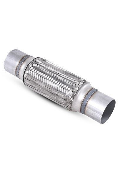 Monlion Egzoz Spiral Flex Borusu,51mmx 295mm Üniversal Tip,  Paslanmaz Çelik Çift Örgülü Flex Borusu