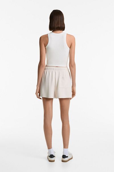 Oysho Rib modal blend long tank top
