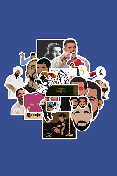 dadi ramba حزمة ملصقات Drake - مجلة Bullet - جدول الأعمال - مخطط - دفتر ملاحظات - ملصق لاصق للكمبيوتر المحمول