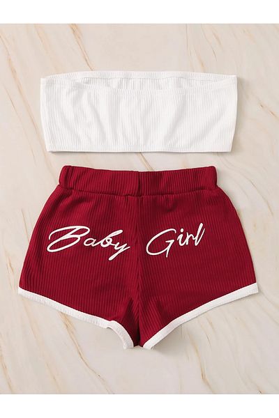 PEMBİŞ HOMEWEAR Baby Girl Shorts Set