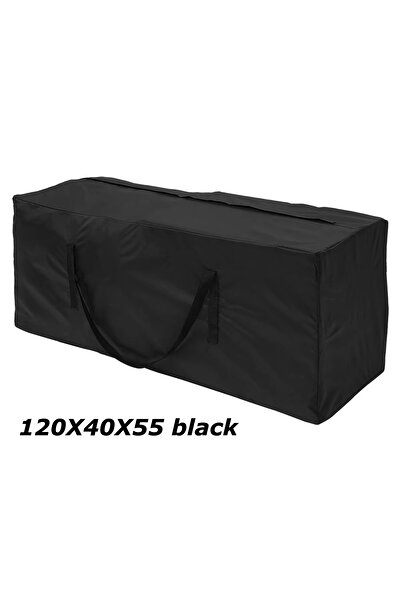 Choice حقيبة تخزين مستطيلة سوداء للأثاث الخارجي مقاومة للماء والأشعة فوق البن...