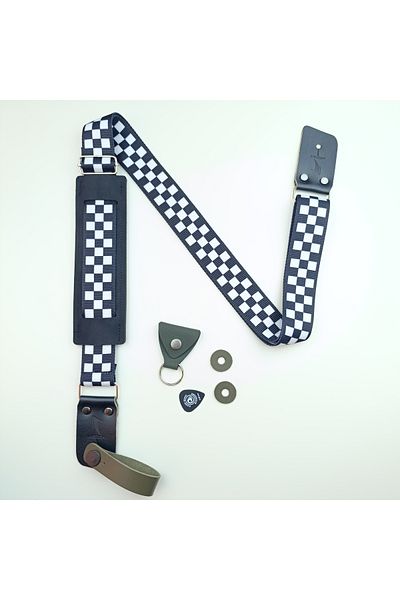 MEDUSA Damas Sr Model Electric Guitar Strap, Strap Lock, Pick Holder, Head Connect Device