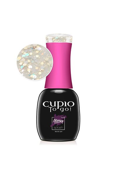 Cupio Oja semipermanenta Cupio To Go! Glitter Splash - Like Sugar 15 ml
