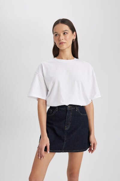 DeFacto Oversize Wide Fit Crew Neck Basic μασίφ κοντομάνικο T-shirt V4136az24sp