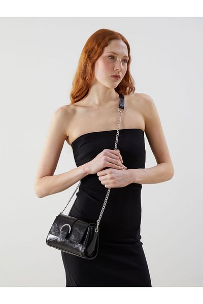 LC Waikiki Black Leather Look Women's Shoulder Bag