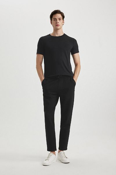 DeFacto Premium Slim Fit Slim Fit Crew λαιμόκοψη κοντό μανίκι Modal Z8085az24sp