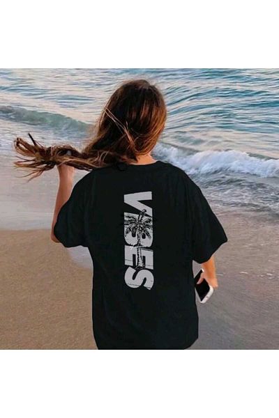 FAVORİST Tricou de damă cu imprimeu pe spate colecția SUMMER