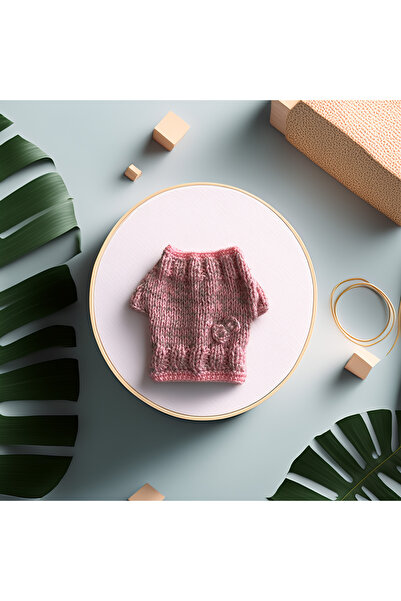 Lady Fify Tavşan için Pembe Işıltılı ve Fiyonklu Kazak