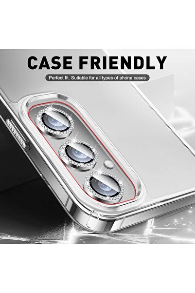 Fibaks Samsung Galaxy A14 Compatible Stony Glossy Camera Lens Protector Glass and Frame Camera Protection Lens