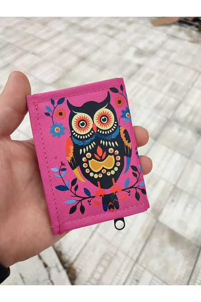 JANJAN Velcro Children's Wallet Sports Wallet Zipper Wallet Printed Wallet Owl Wallet
