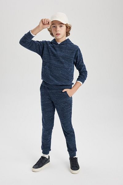 DeFacto Boy's Lace-Up Waist Elastic Leg Pocket Jogger Sweatpants B8915A823Cw