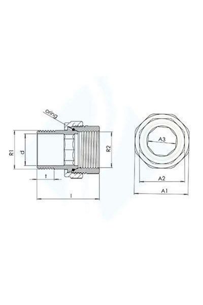 NEZADE STORE 3/4 Straight Radiator Fitting