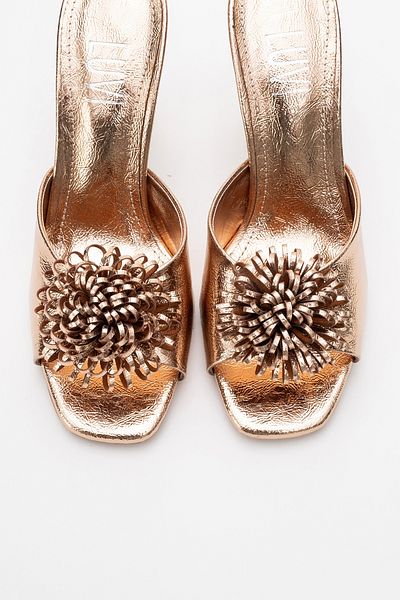 LuviShoes Shana Rose Floral Women's Thin Heeled Slippers