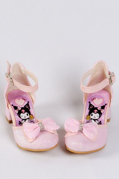 NS Little Girls' Chrome Printed High Heels, Girls' Evening Dress Shoes