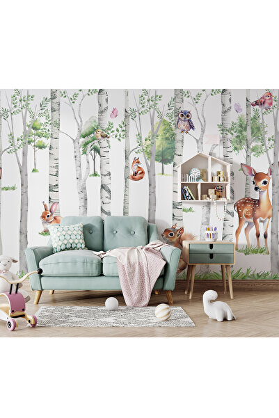 dreamwall Ceylan Desenli Çocuk Odası Duvar Kağıdı -Isı ve Ses Yalıtımı Yırtılmaz