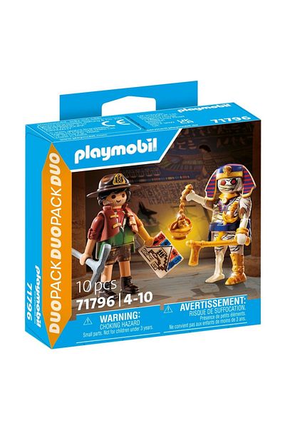 Playmobil - Set of 2 Treasure Hunter and Mummy figurines