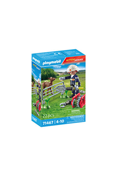Playmobil Playmobil-MISIUNEA POMPIERULUI DE SALVARE A ANIMALULUI