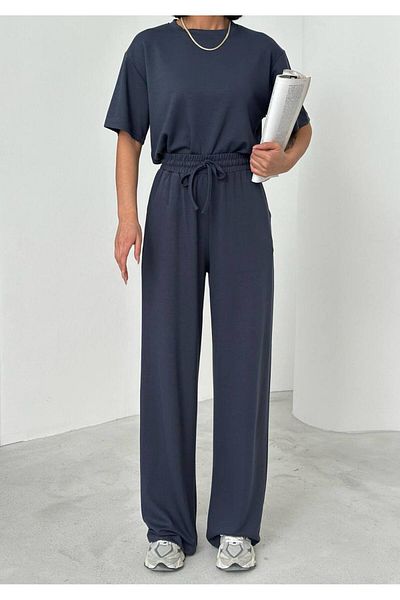 DENİKK Trendi Broşüre Seçilir Modal Akaranlik T-Shirt 2 Pişeti Set