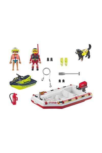 Playmobil Playmobil-BARCA DE SALVARE CU SCUTER ACVATIC