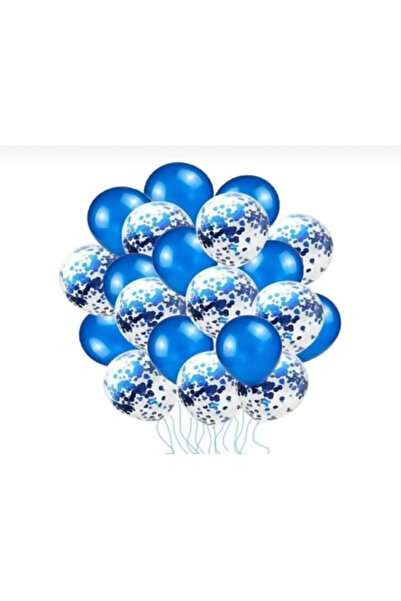 klbk طقم بالونات ترتر أزرق 12 قطعة
