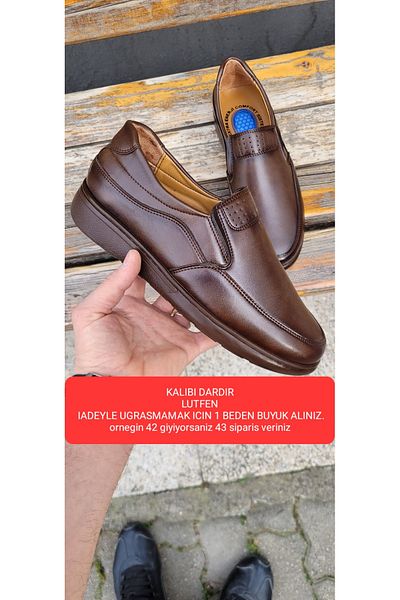SNR Leather men's slip-on shoes adult shoes elderly shoes dad shoes Orthopedic leather