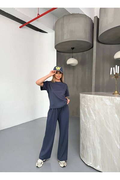 DENİKK Trendi Broşüre Seçilir Modal Akaranlik T-Shirt 2 Pişeti Set
