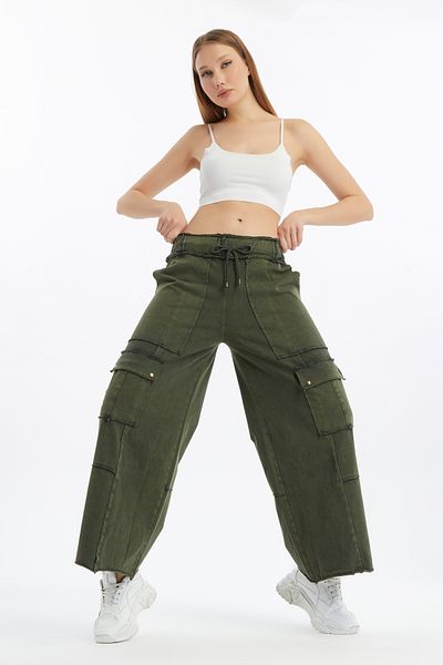 S-Ponder Women's Cargo Pants - Cotton Wide Cut
