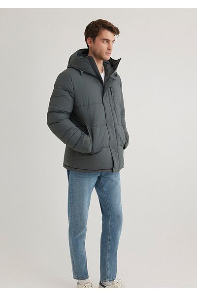 Mavi Hooded Gray Puffer Jacket010426-71598