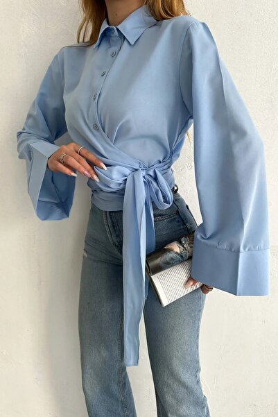 GALAVİP İspanyol kol beli bağlamalı gömlek